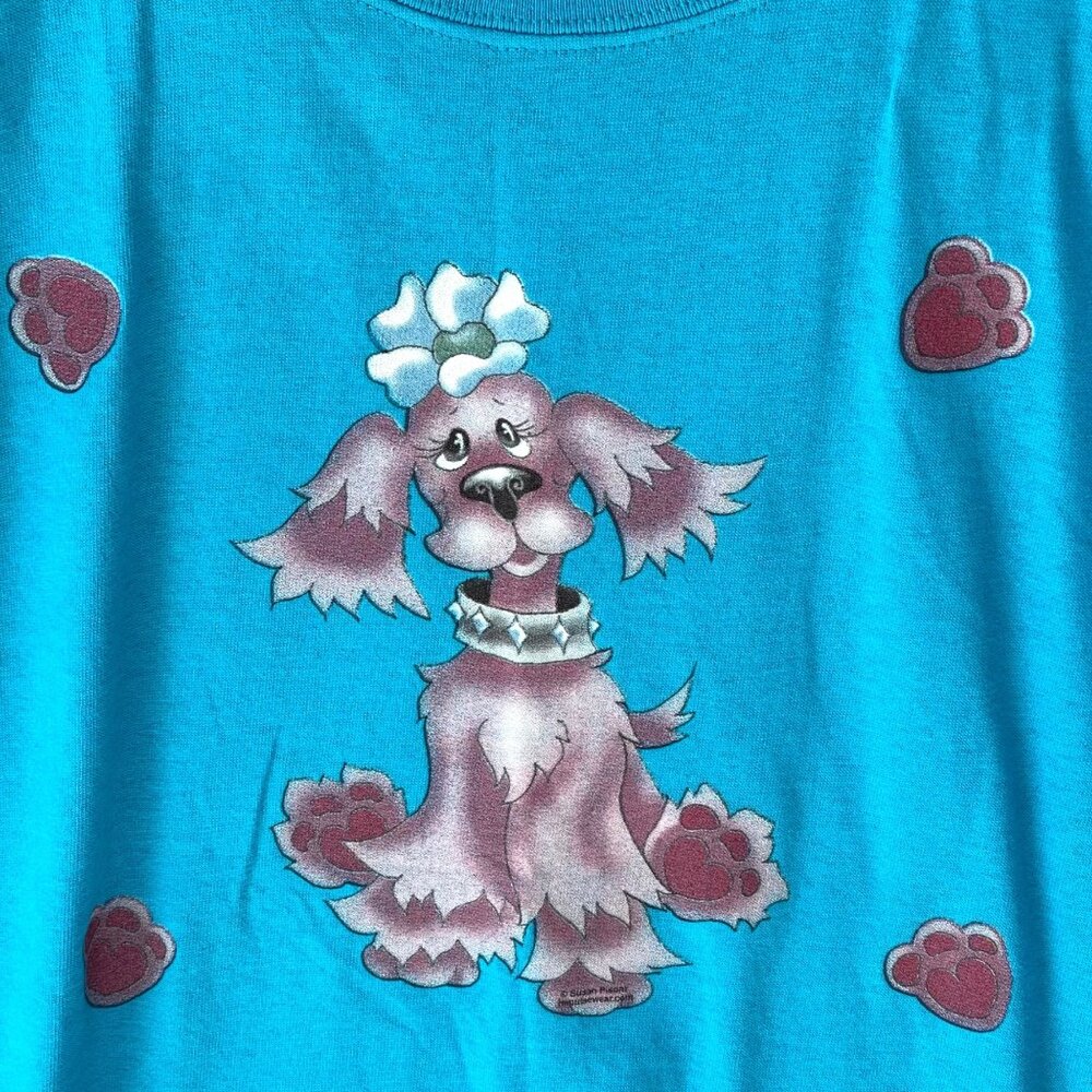 Kid's Pink Puppy Dog T Shirt Youth Child's Children's XL Turquoise NEW